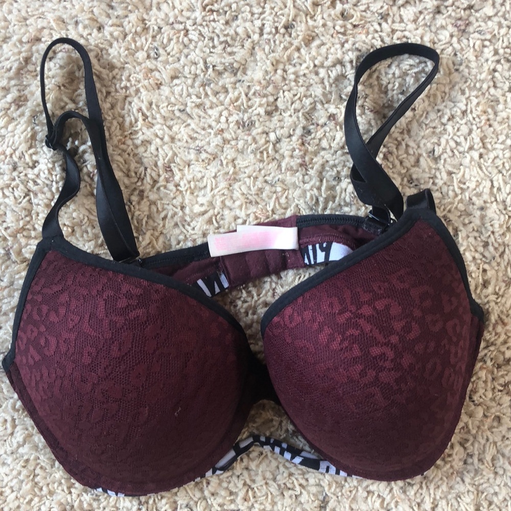Pink push up bra